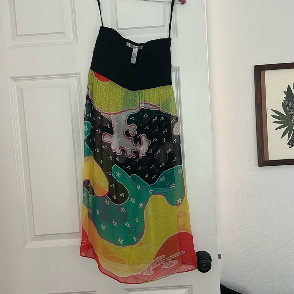 Diane Von Furstenberg Multi-Color Silk Dress